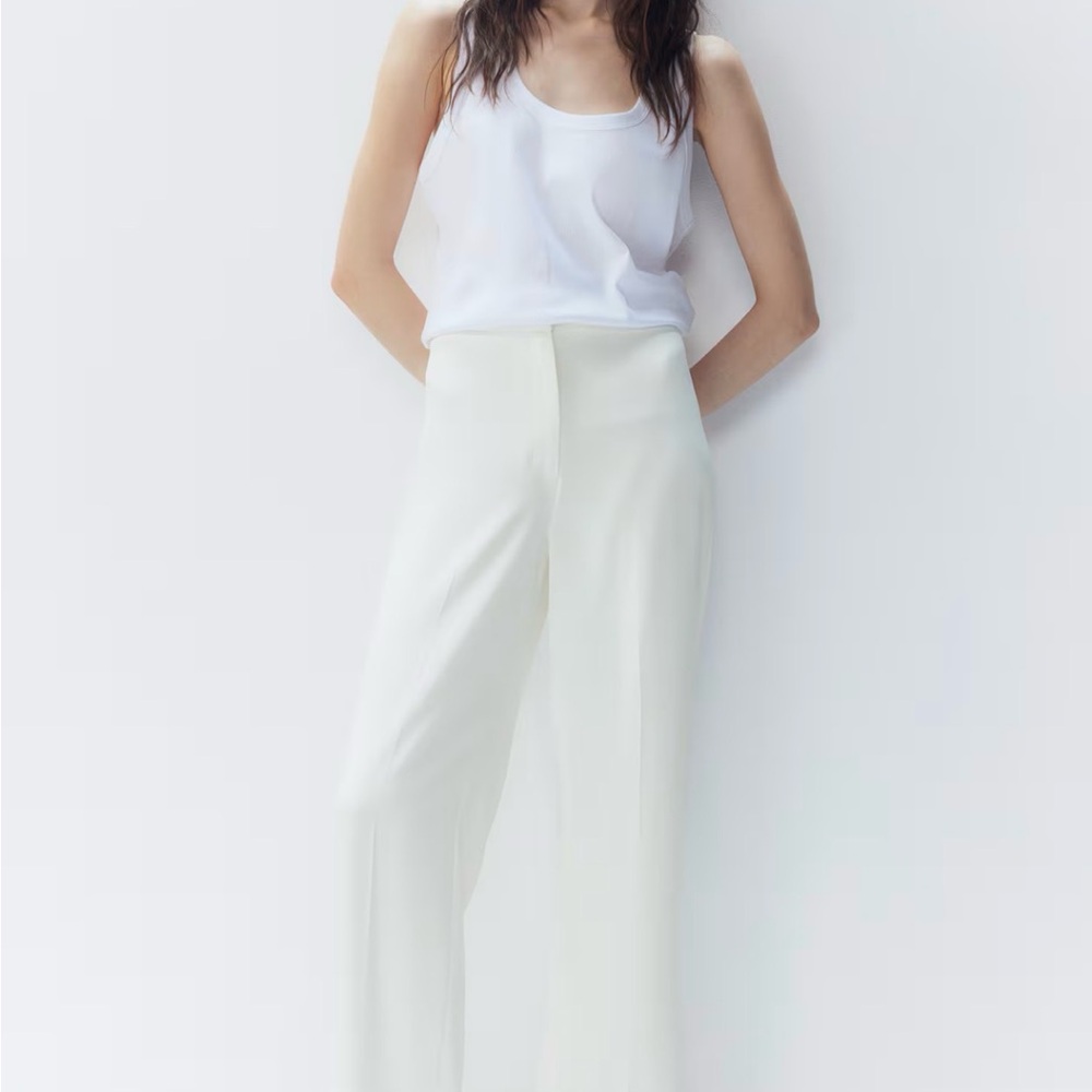 H&M Cream Wide Leg Women's Pants
